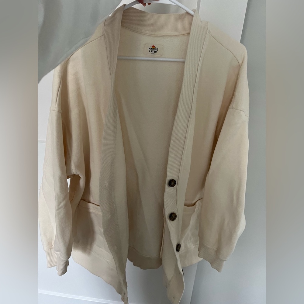 Marine Layer fleece cardigan